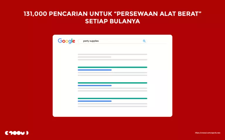 Apa itu SEO? 16 hasil pencarian keyword persewaan alat berat setiap bulanya