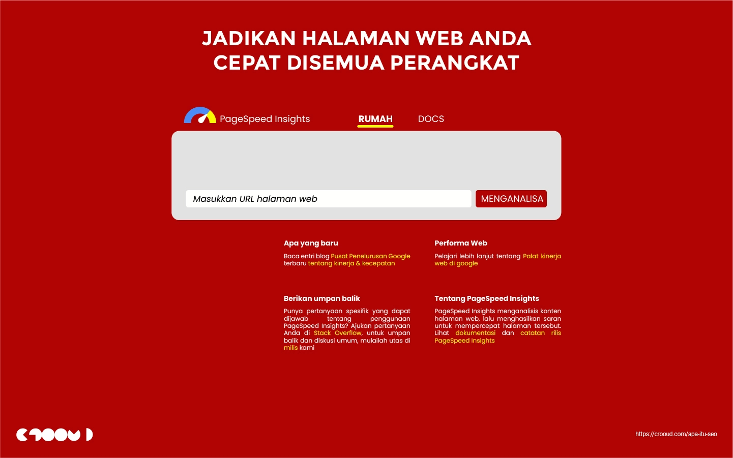 Apa itu SEO? 45 uji kecepatan website di google page speed test