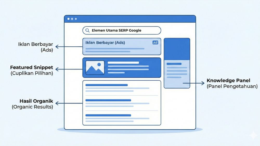 Elemen-Elemen Utama di SERP Google